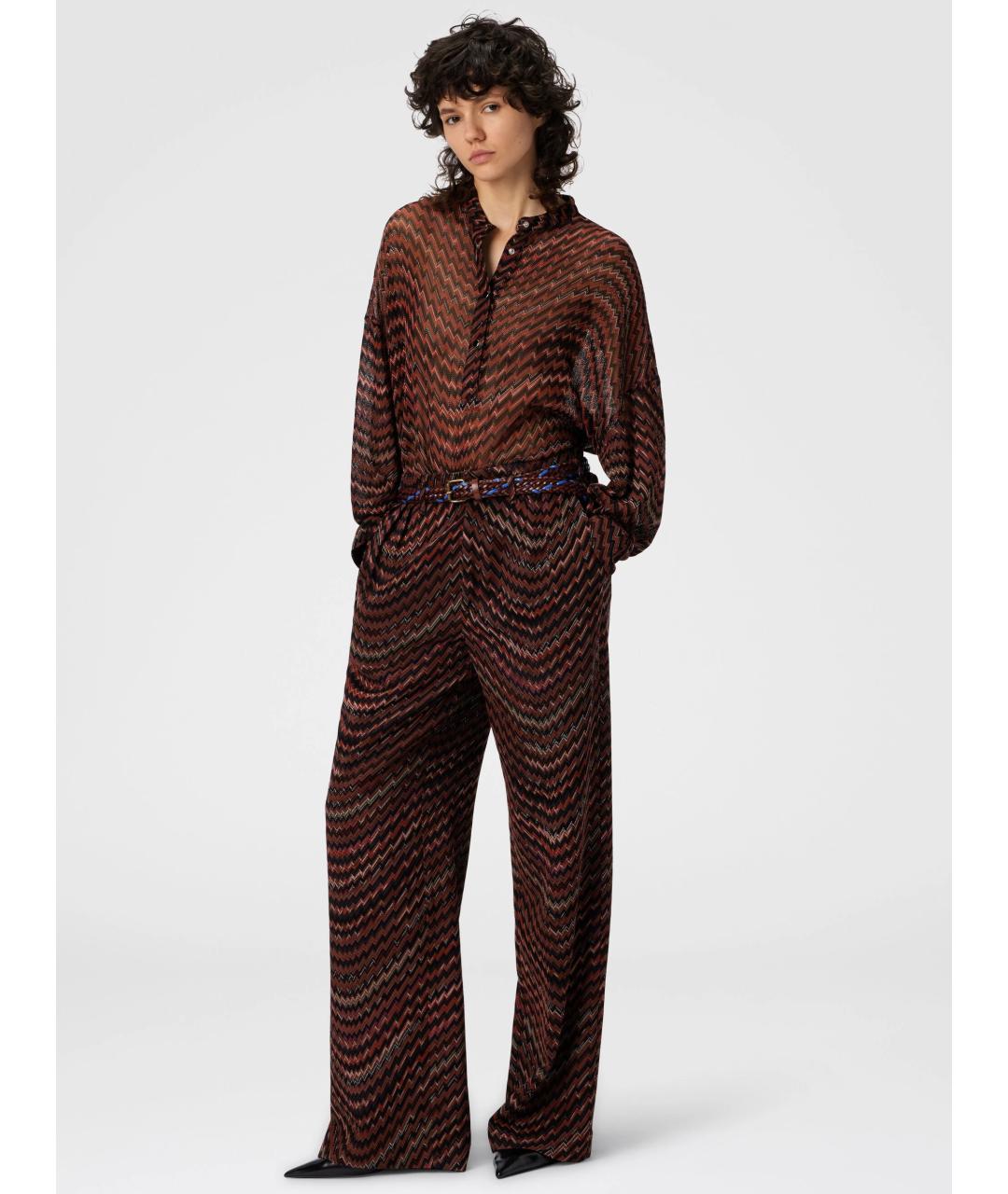 MISSONI Мульти вискозные прямые брюки, фото 2