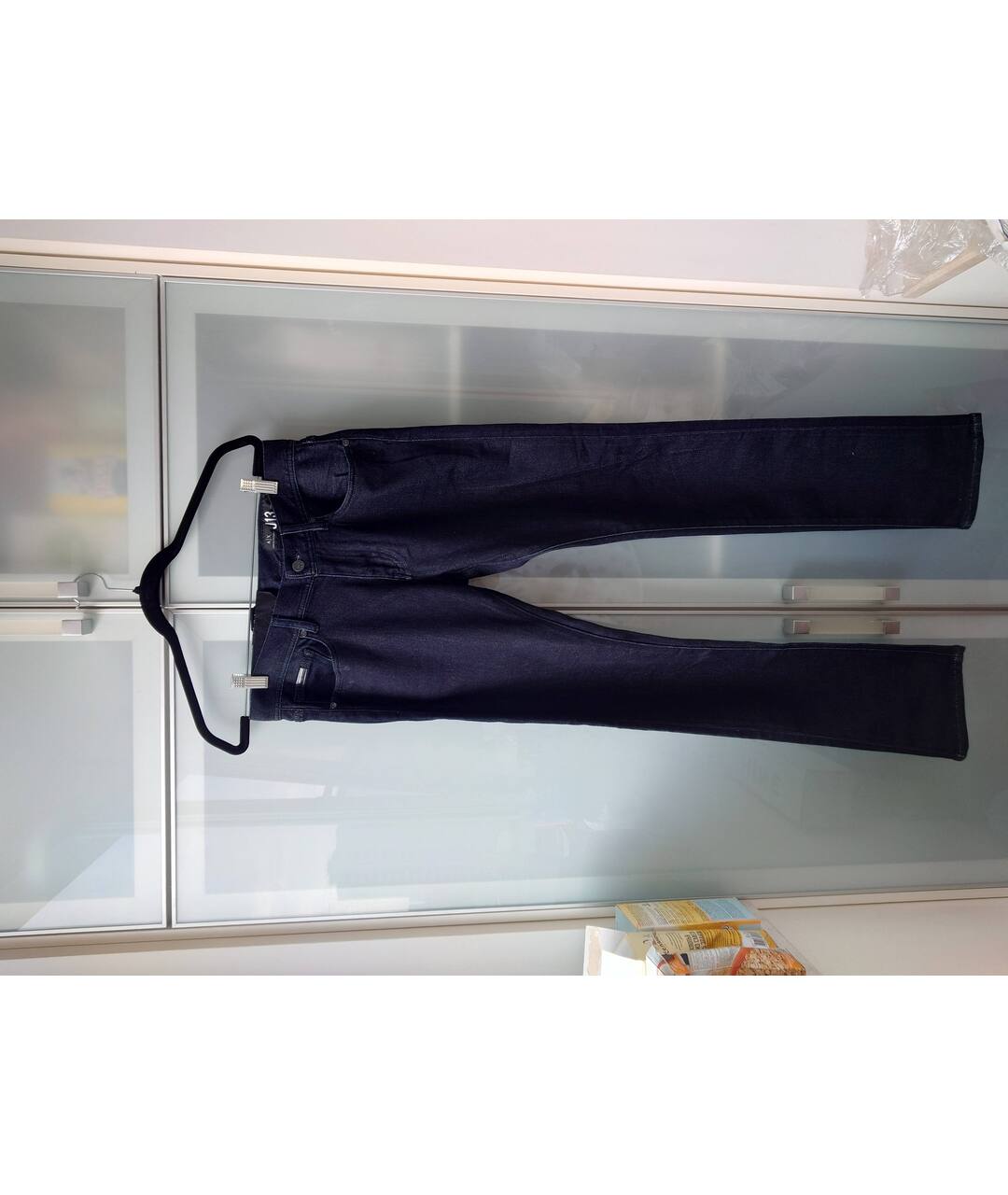 ARMANI EXCHANGE Темно-синие хлопко-эластановые джинсы, фото 4