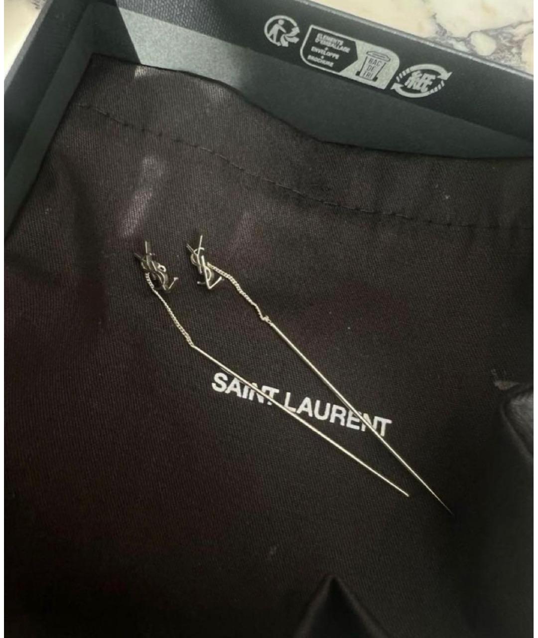SAINT LAURENT Серебряные серьги, фото 4