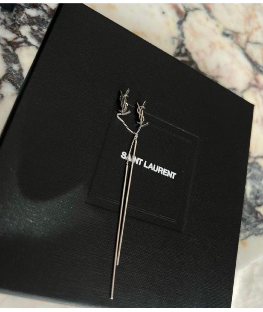 SAINT LAURENT Серебряные серьги, фото 7