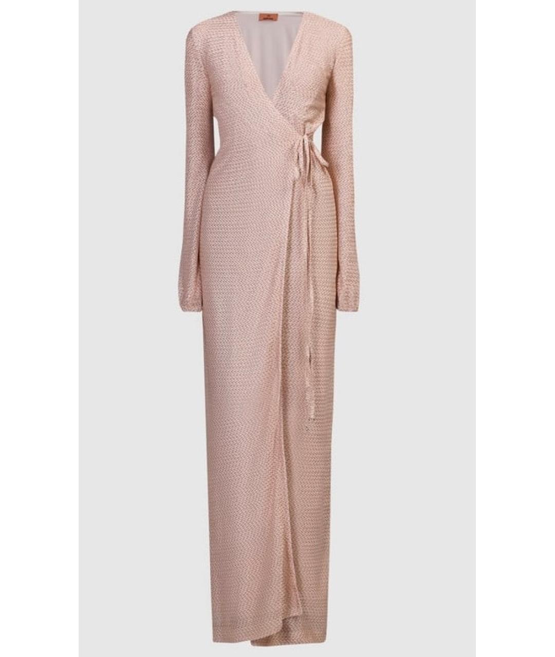 MISSONI Бежевое вискозное коктейльное платье, фото 5