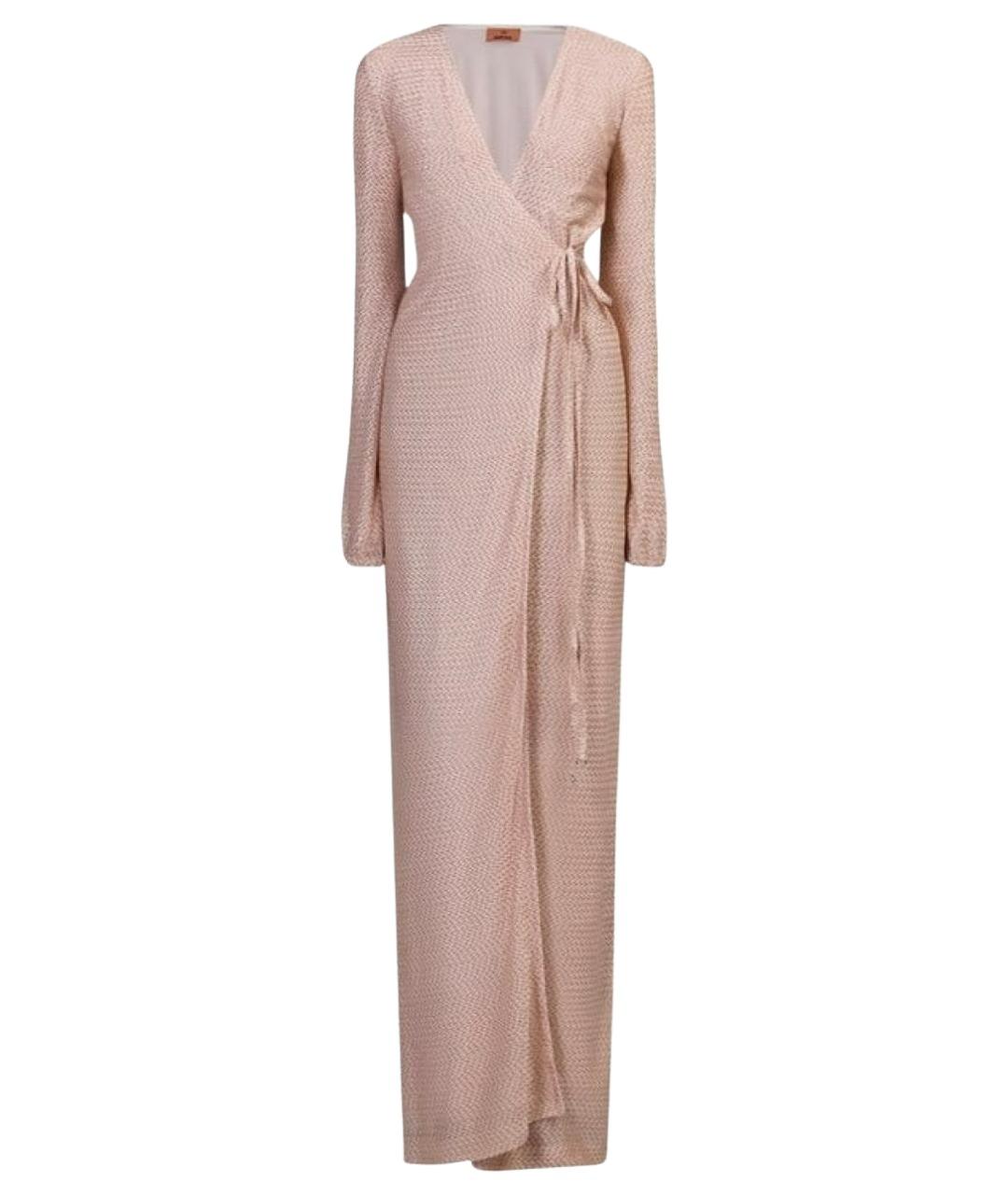 MISSONI Бежевое вискозное коктейльное платье, фото 1