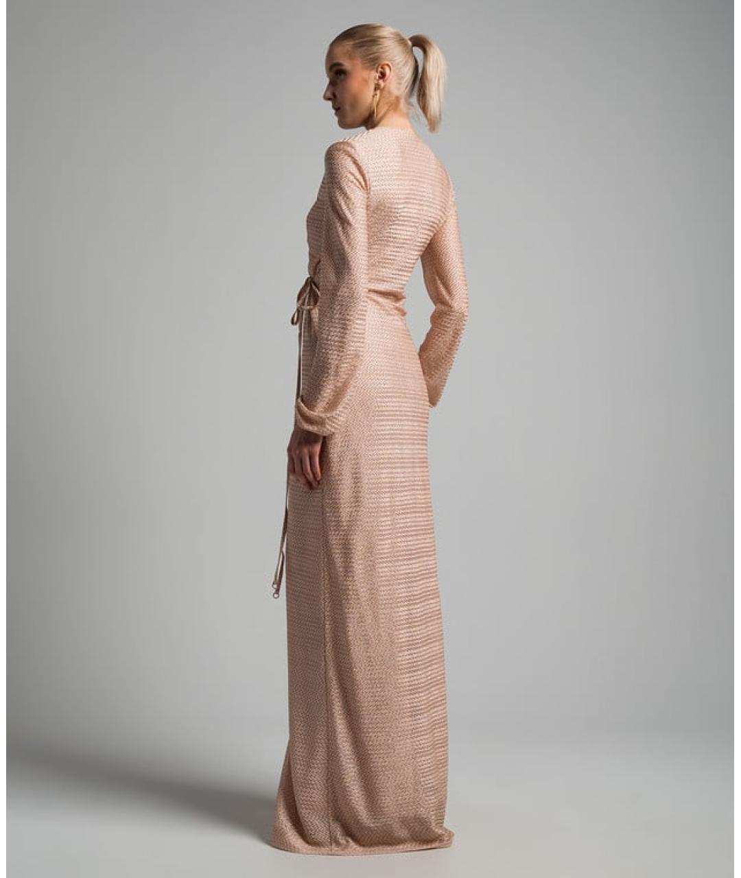 MISSONI Бежевое вискозное коктейльное платье, фото 4