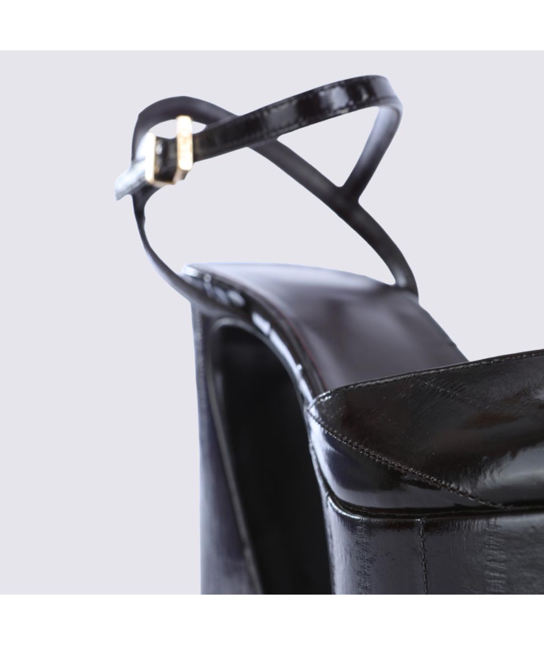 FENDI Коричневые кожаные босоножки, фото 7
