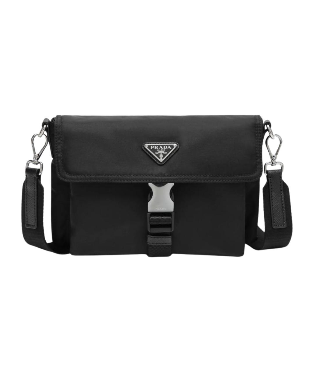PRADA Черная нейлоновая сумка через плечо, фото 1