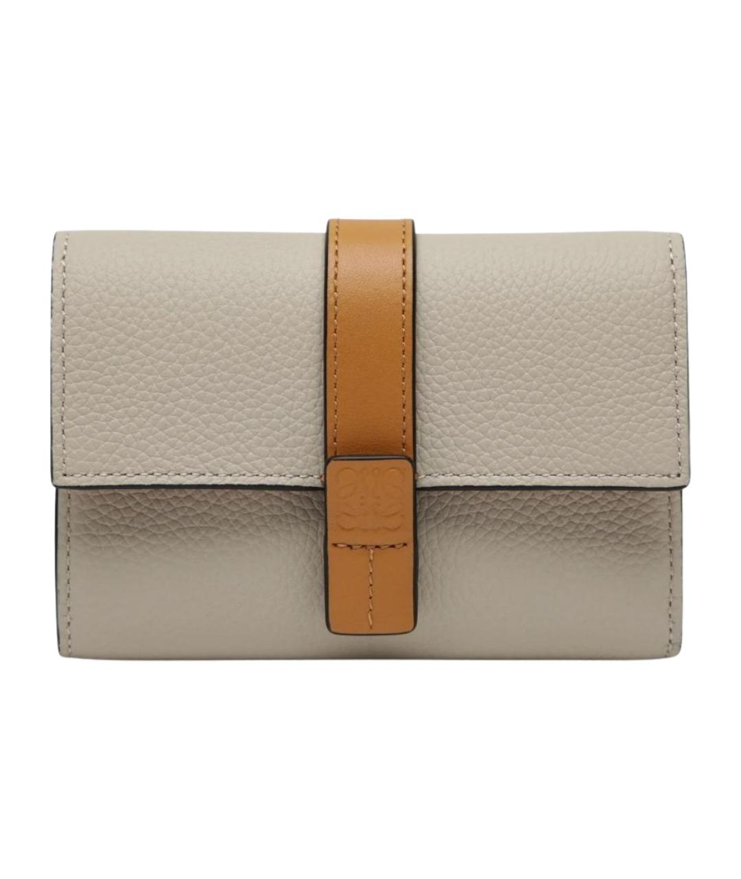 LOEWE Бежевый кожаный кошелек, фото 1