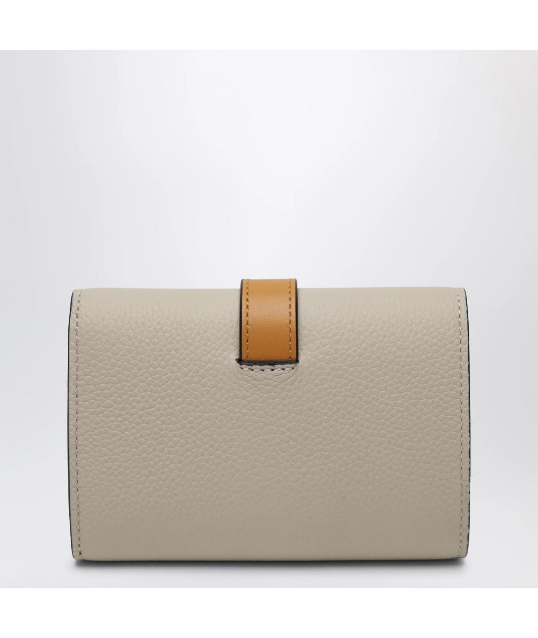 LOEWE Бежевый кожаный кошелек, фото 2