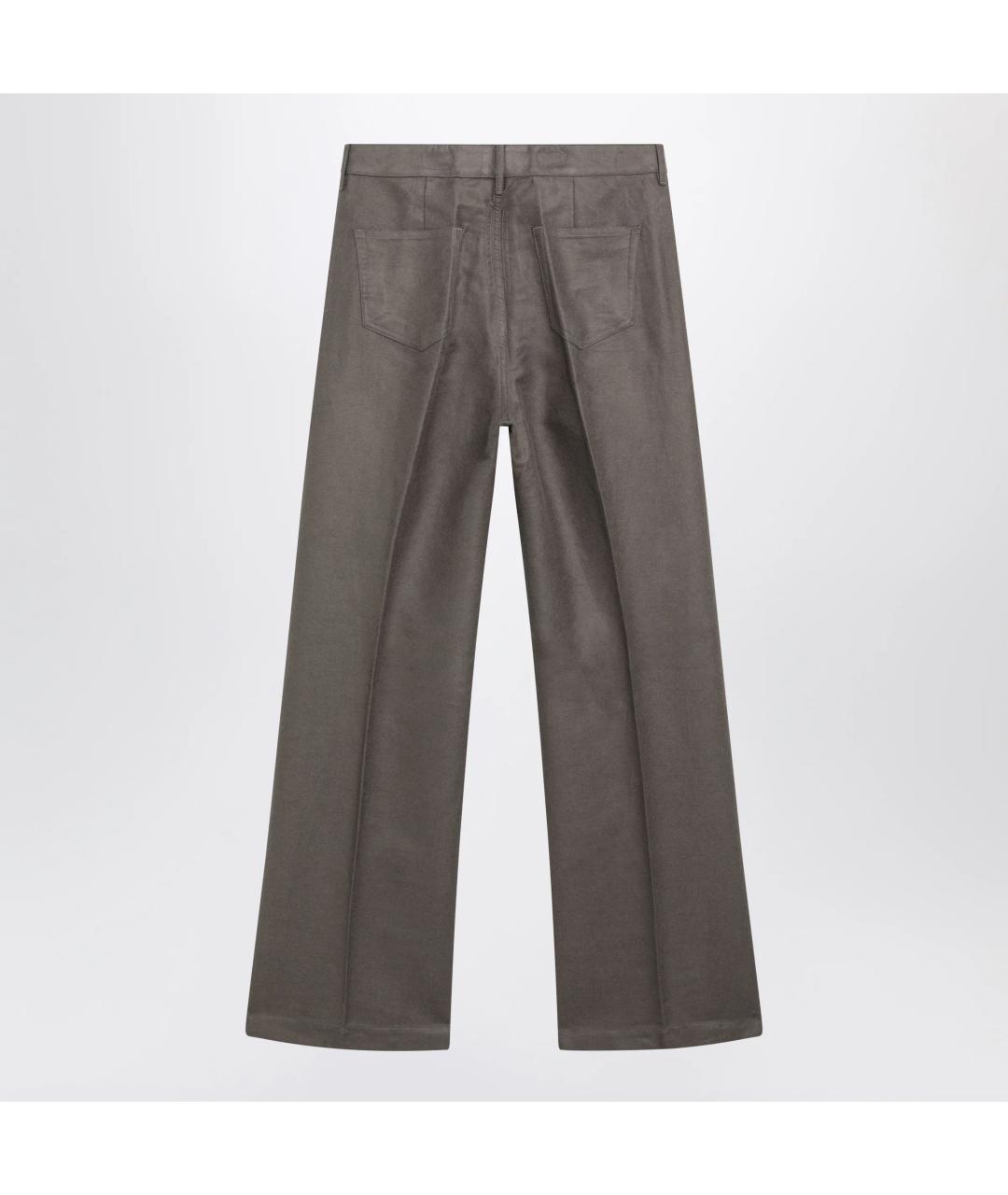 RICK OWENS Серые хлопковые повседневные брюки, фото 2
