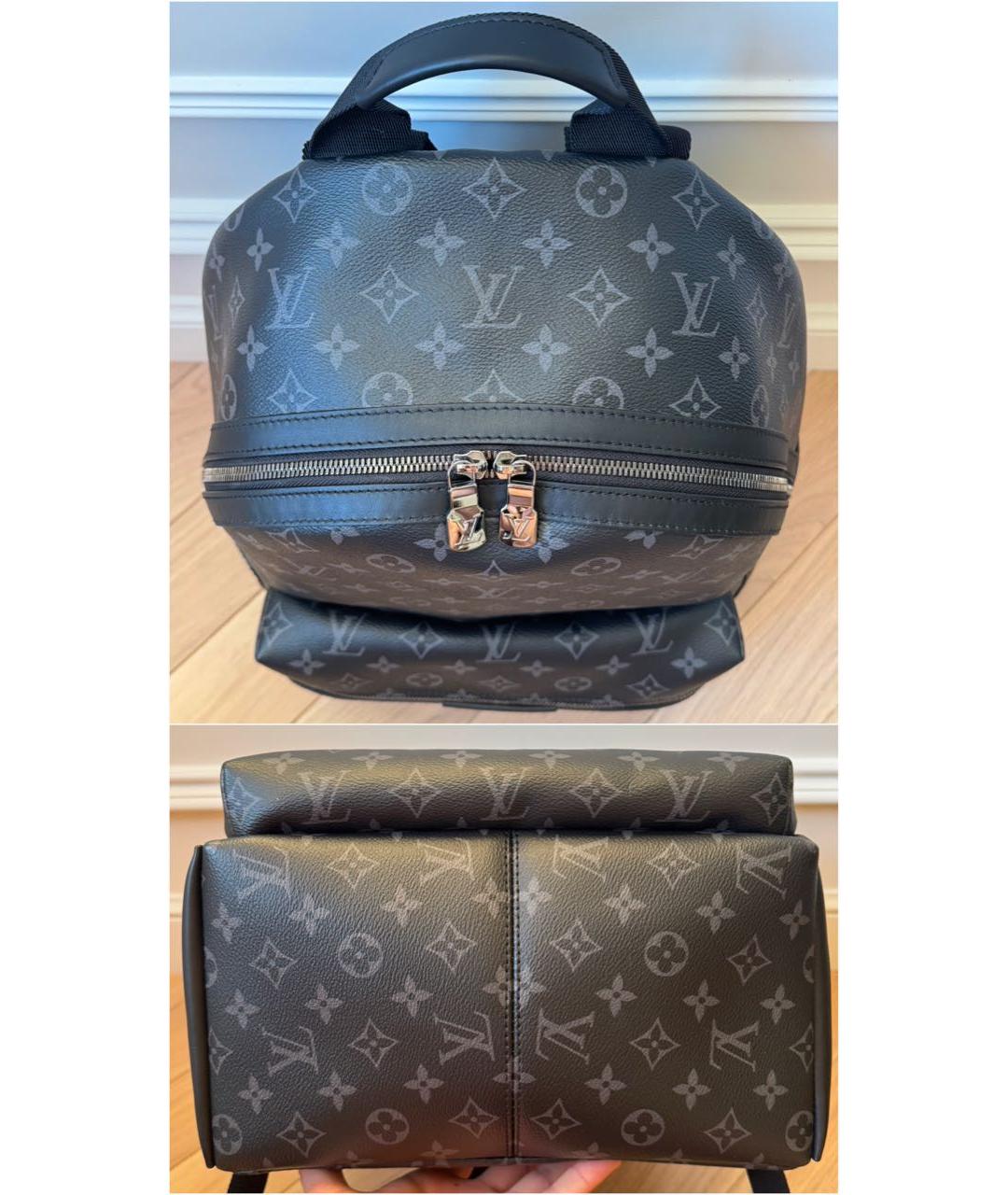 LOUIS VUITTON Черный рюкзак из канвы, фото 5