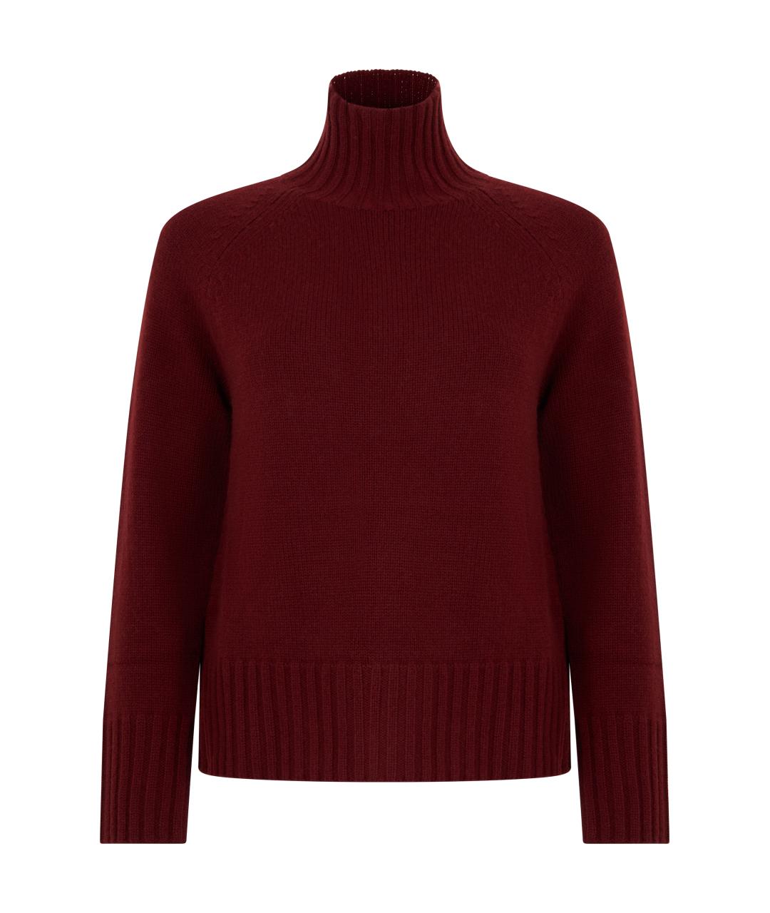 'S MAX MARA Бордовая шерстяная водолазка, фото 1