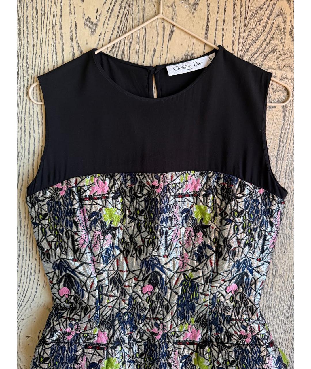 CHRISTIAN DIOR Мульти шелковое вечернее платье, фото 3