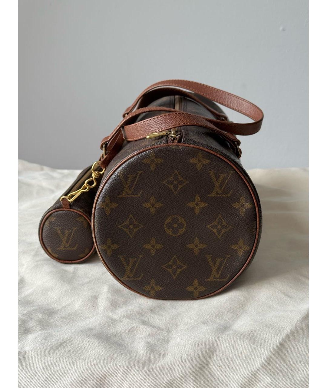 LOUIS VUITTON Коричневая сумка с короткими ручками из канвы, фото 2