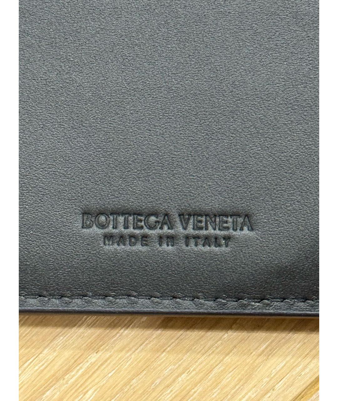 BOTTEGA VENETA Серый кожаный кошелек, фото 6