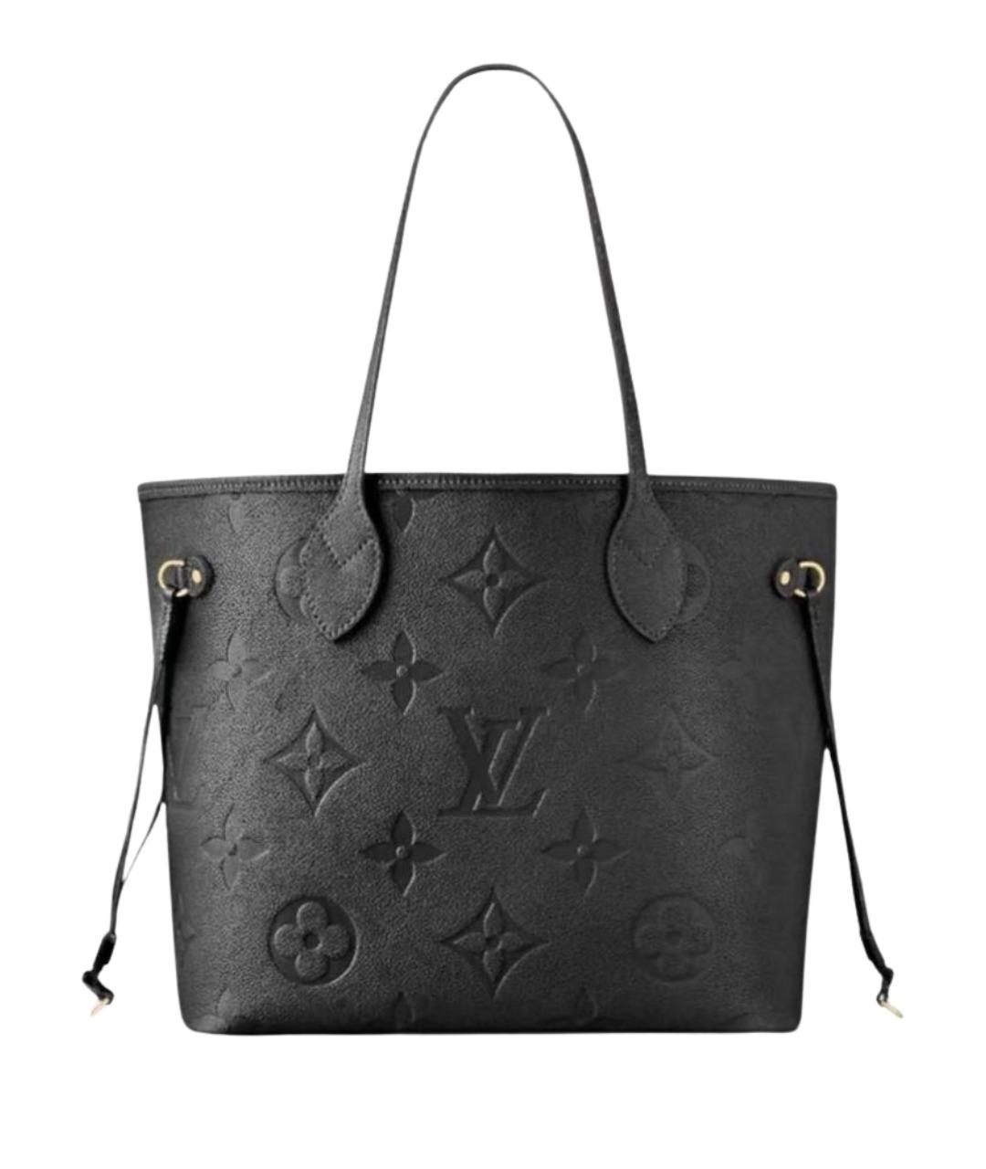 LOUIS VUITTON Черная кожаная сумка тоут, фото 1