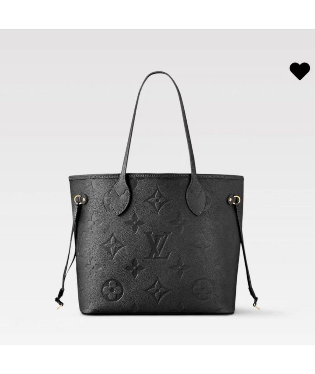 LOUIS VUITTON Черная кожаная сумка тоут, фото 5