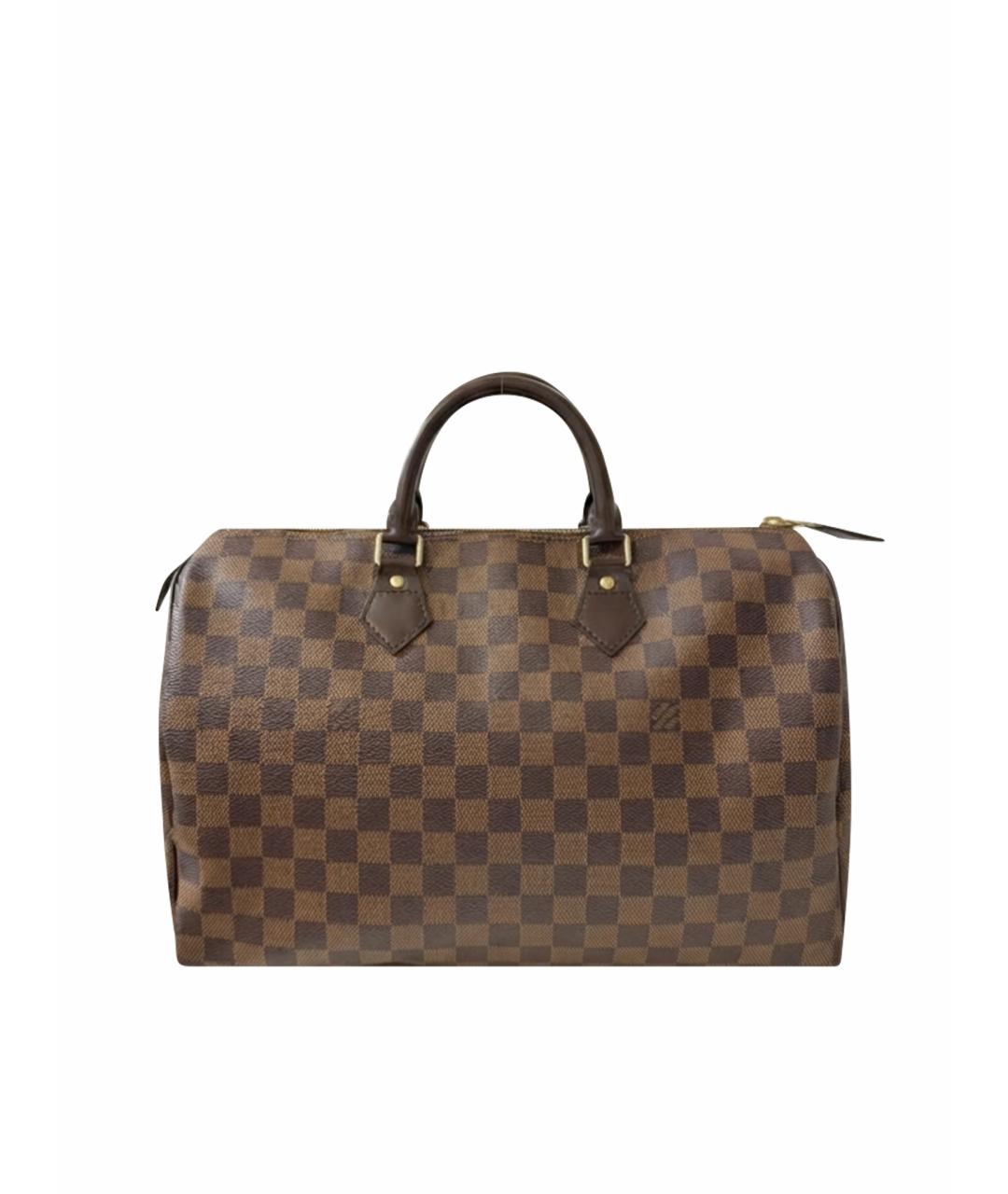 LOUIS VUITTON Коричневая сумка тоут из канвы, фото 1