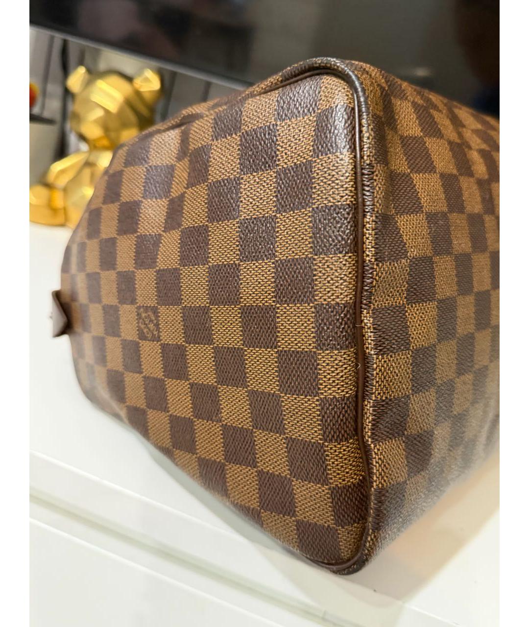 LOUIS VUITTON Коричневая сумка тоут из канвы, фото 2
