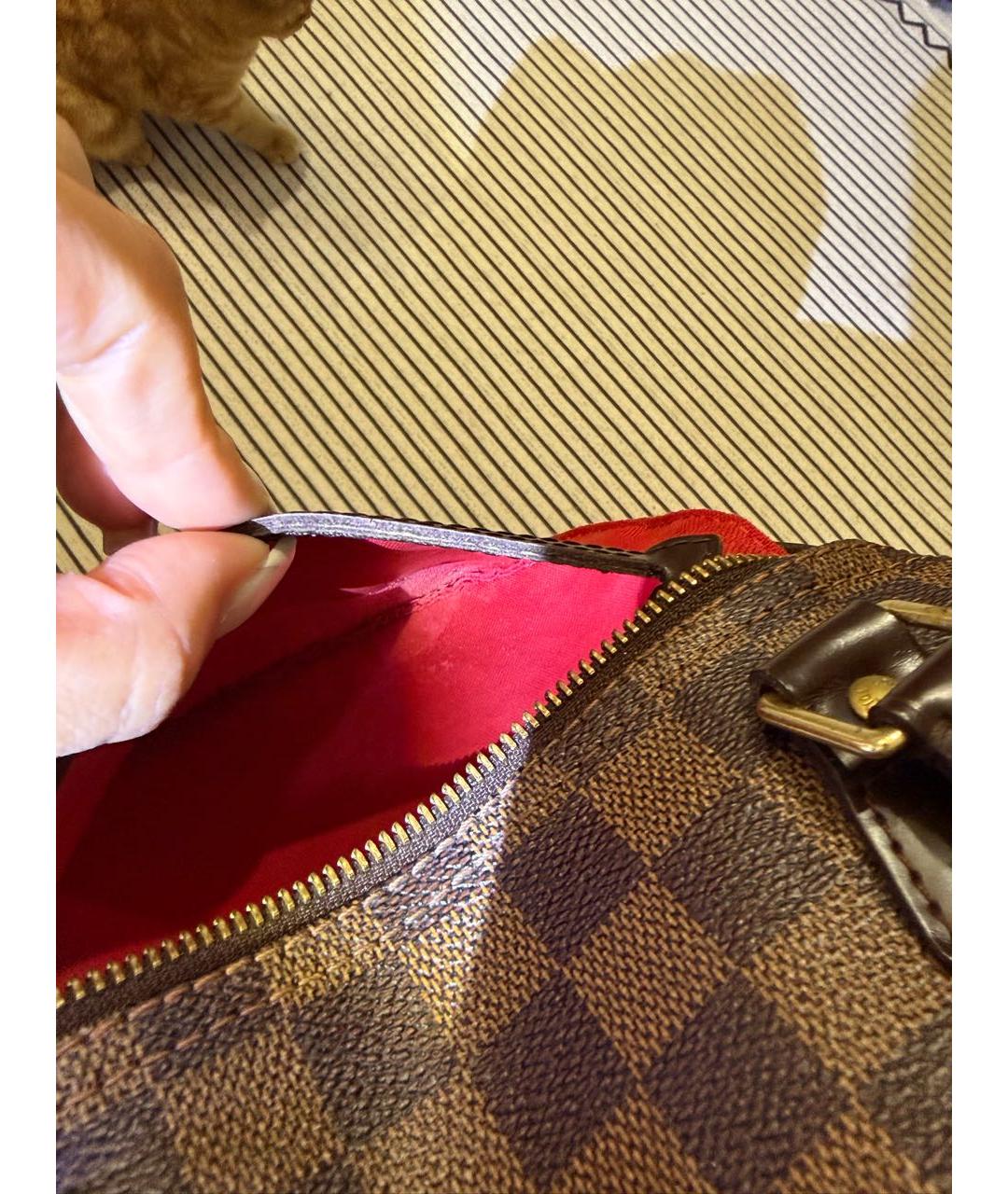 LOUIS VUITTON Коричневая сумка тоут из канвы, фото 6