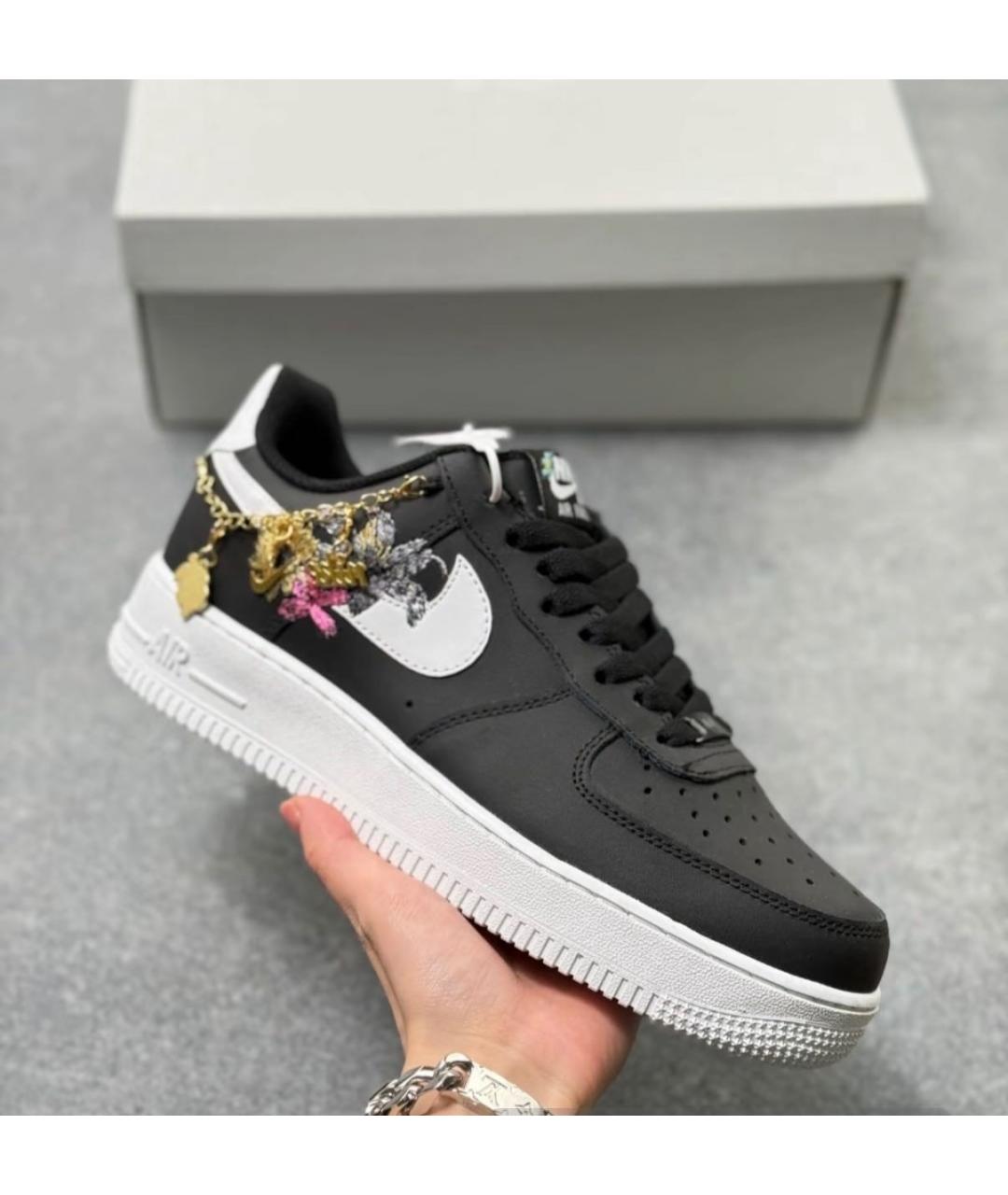 NIKE Черные кожаные кеды, фото 8