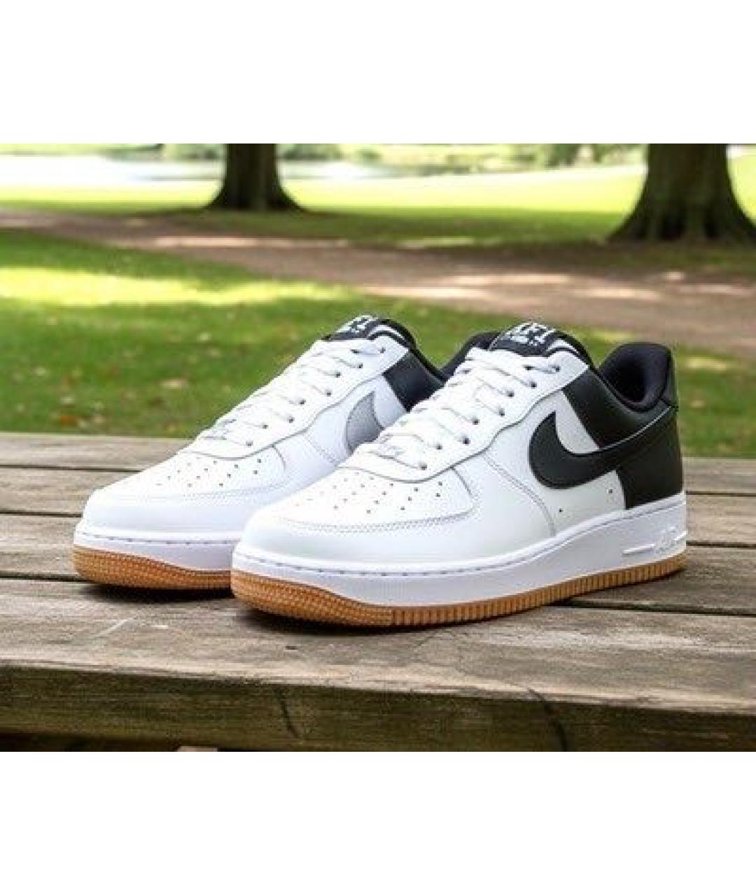 NIKE Белые кожаные низкие кроссовки / кеды, фото 8