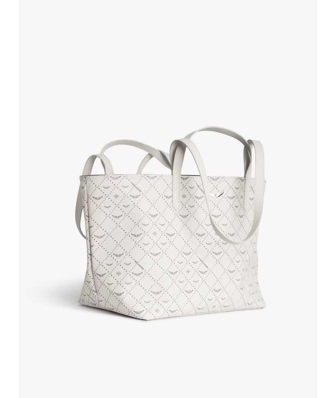 ZADIG & VOLTAIRE Белая сумка с короткими ручками из канвы, фото 5