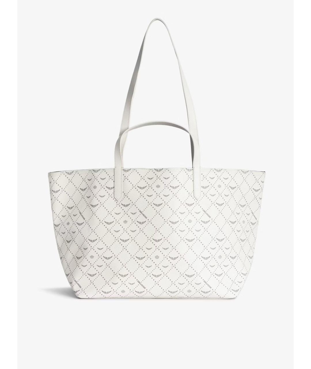 ZADIG & VOLTAIRE Белая сумка с короткими ручками из канвы, фото 3
