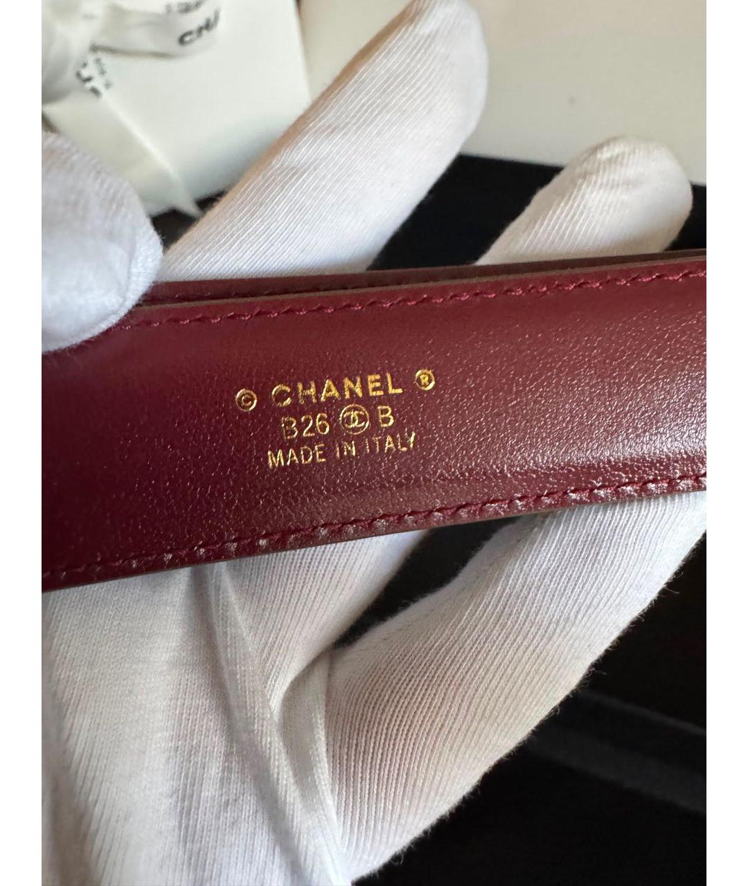 CHANEL Зеленый кожаный ремень, фото 3