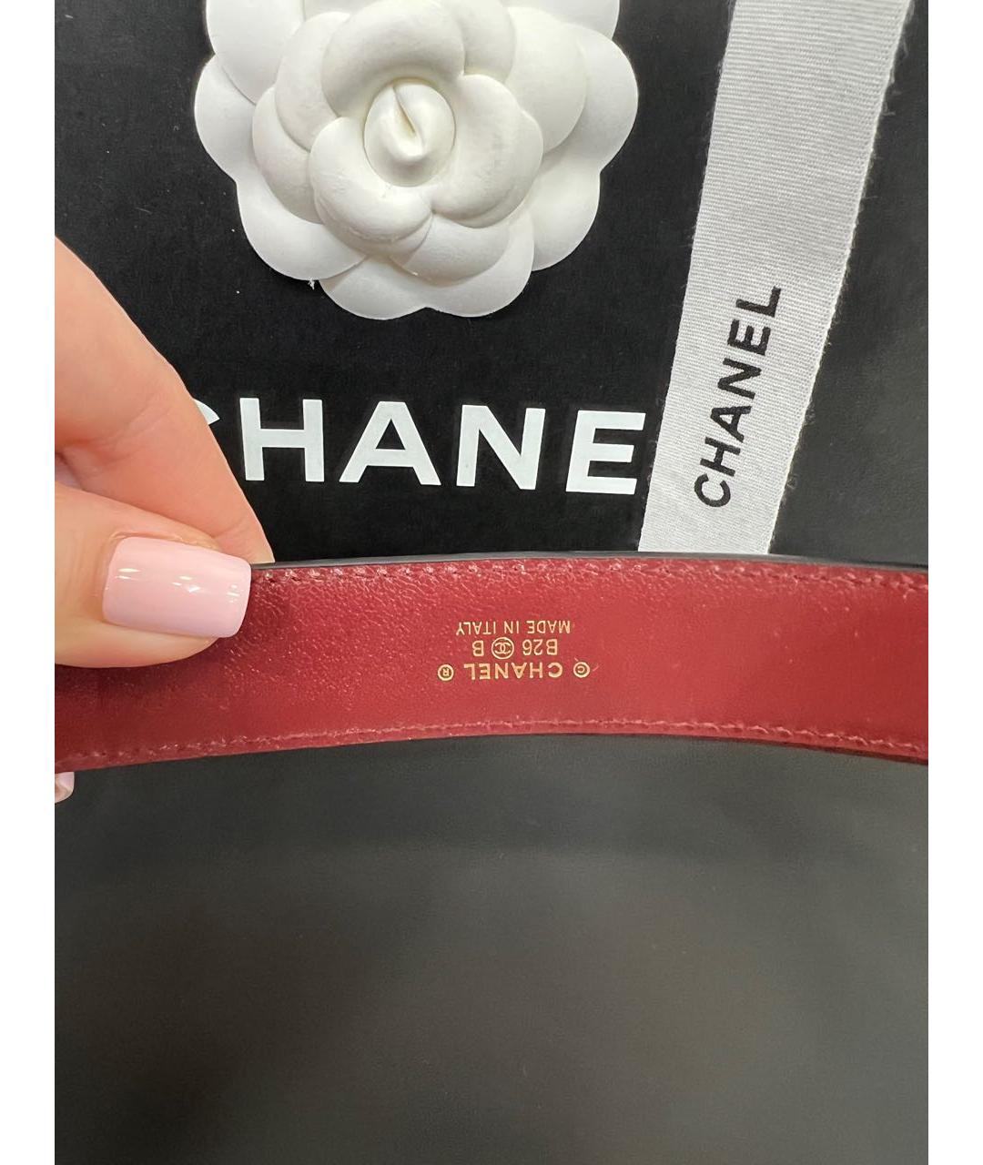 CHANEL Черный кожаный ремень, фото 3
