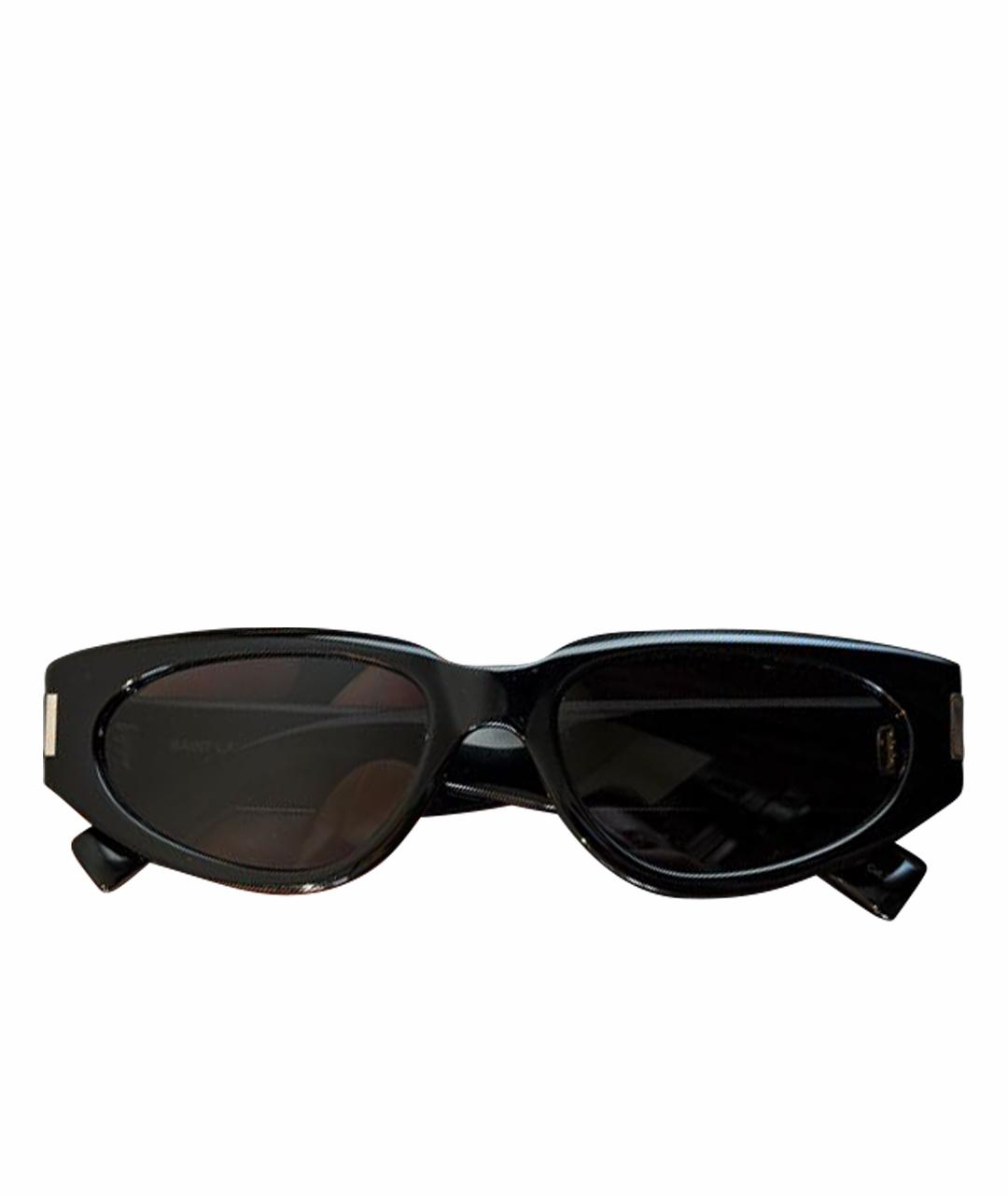 SAINT LAURENT Черные пластиковые солнцезащитные очки, фото 1