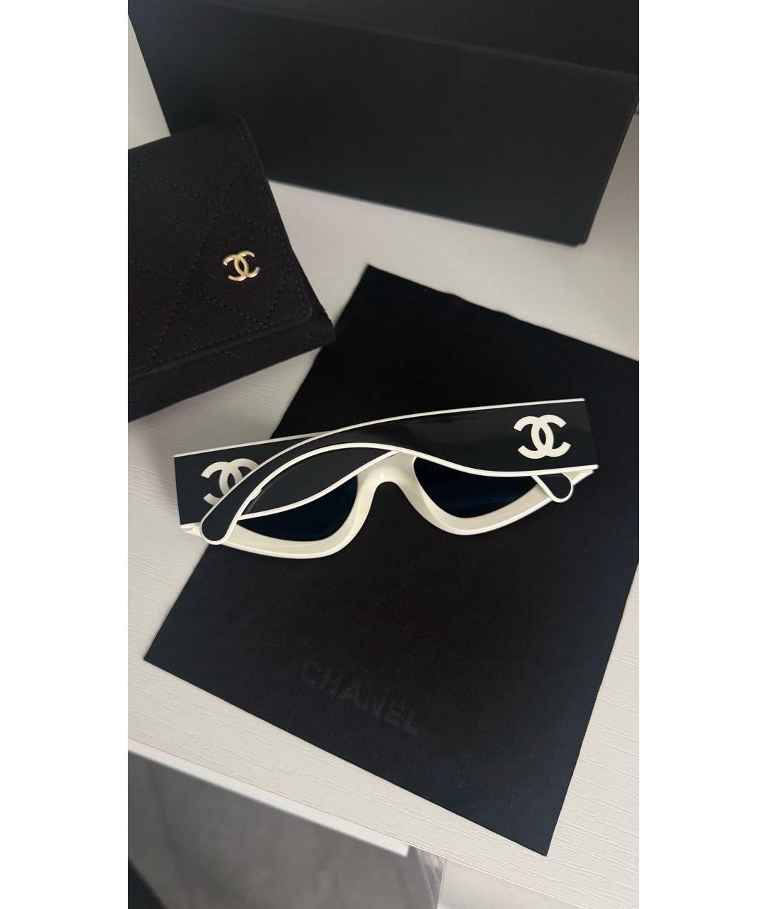 CHANEL Черные пластиковые солнцезащитные очки, фото 2