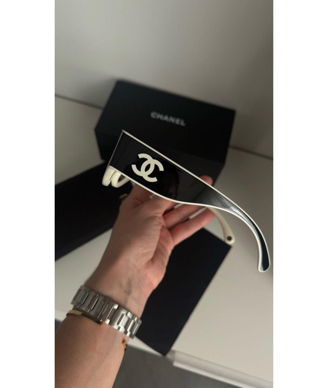 CHANEL Черные пластиковые солнцезащитные очки, фото 5