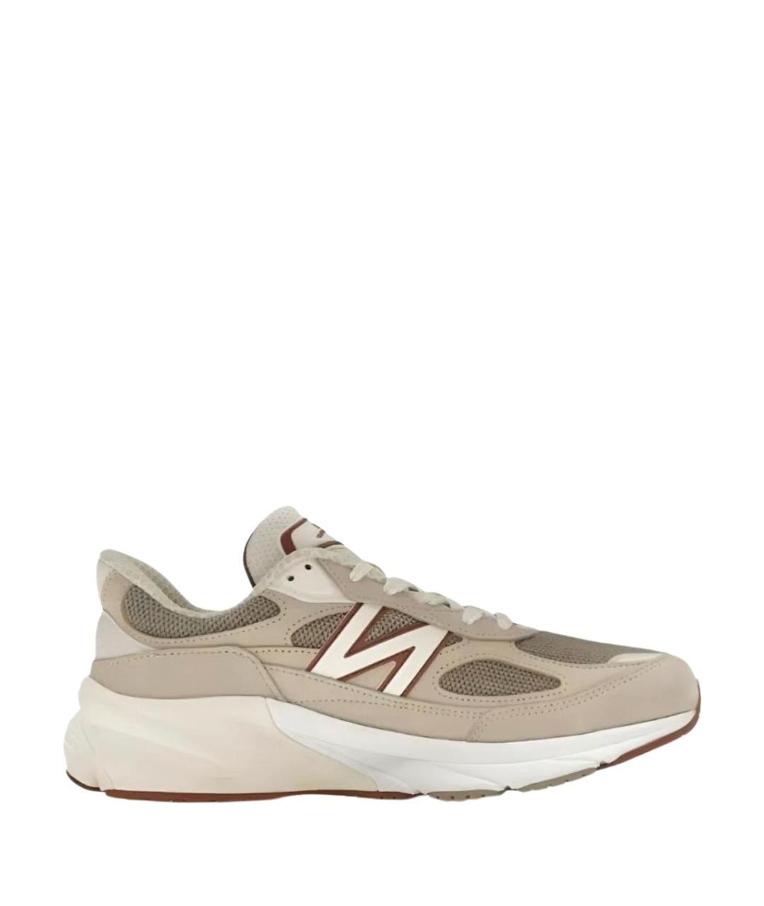 NEW BALANCE Бежевые замшевые низкие кроссовки / кеды, фото 1