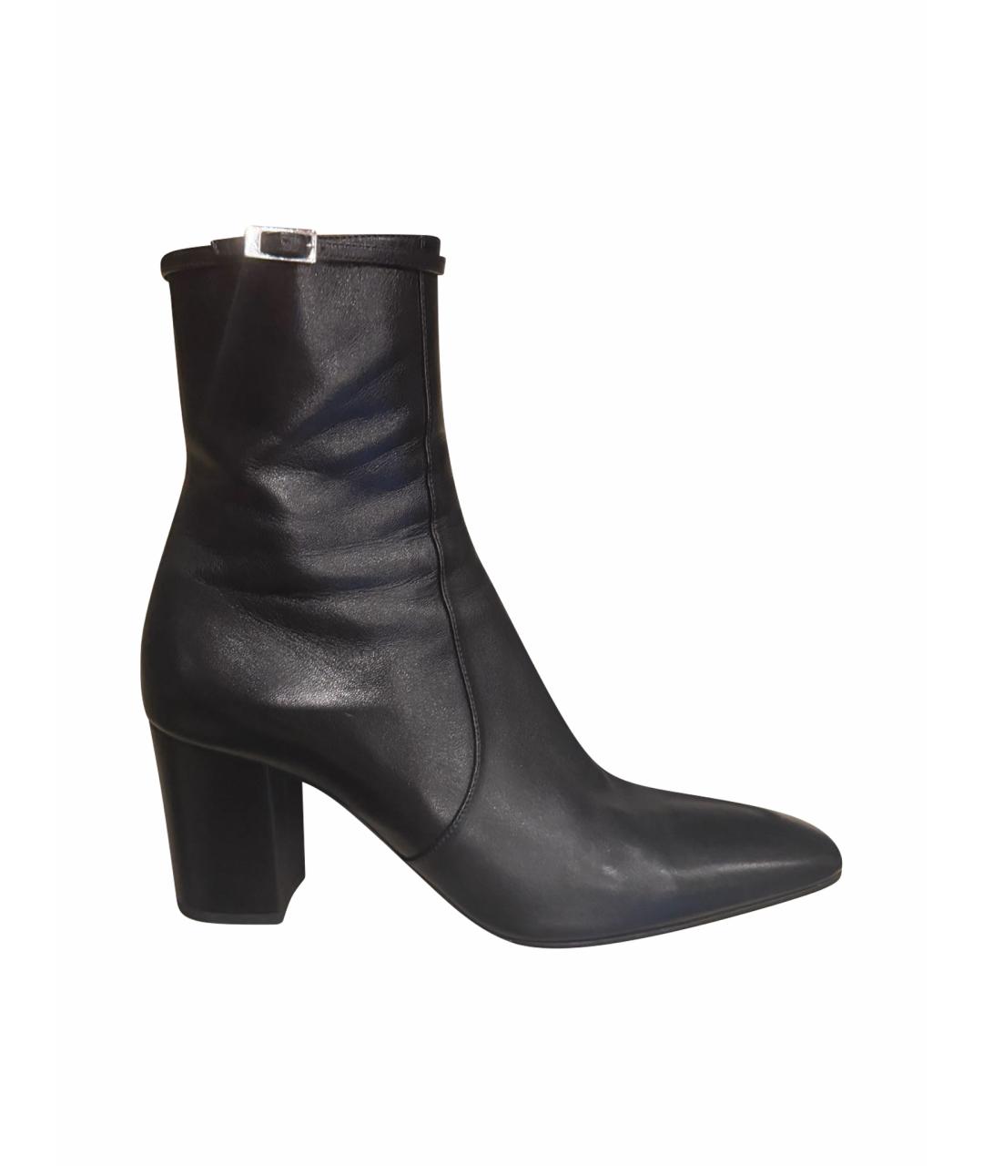 SAINT LAURENT Черные кожаные ботинки, фото 5