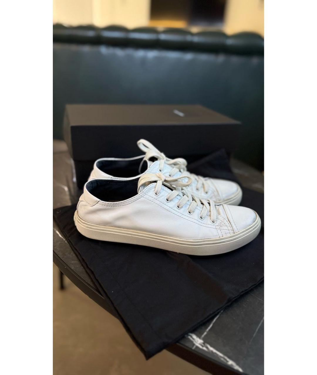 SAINT LAURENT Белые кожаные кеды, фото 8