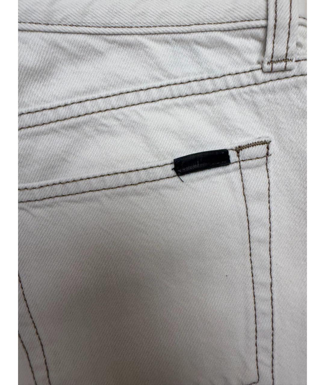 SAINT LAURENT Белые деним шорты, фото 4
