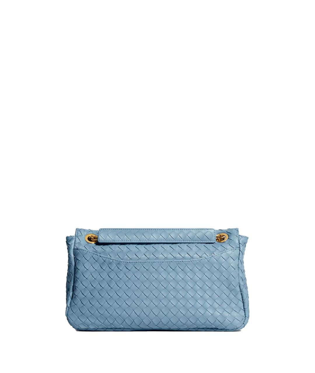 BOTTEGA VENETA Голубая кожаная сумка через плечо, фото 2
