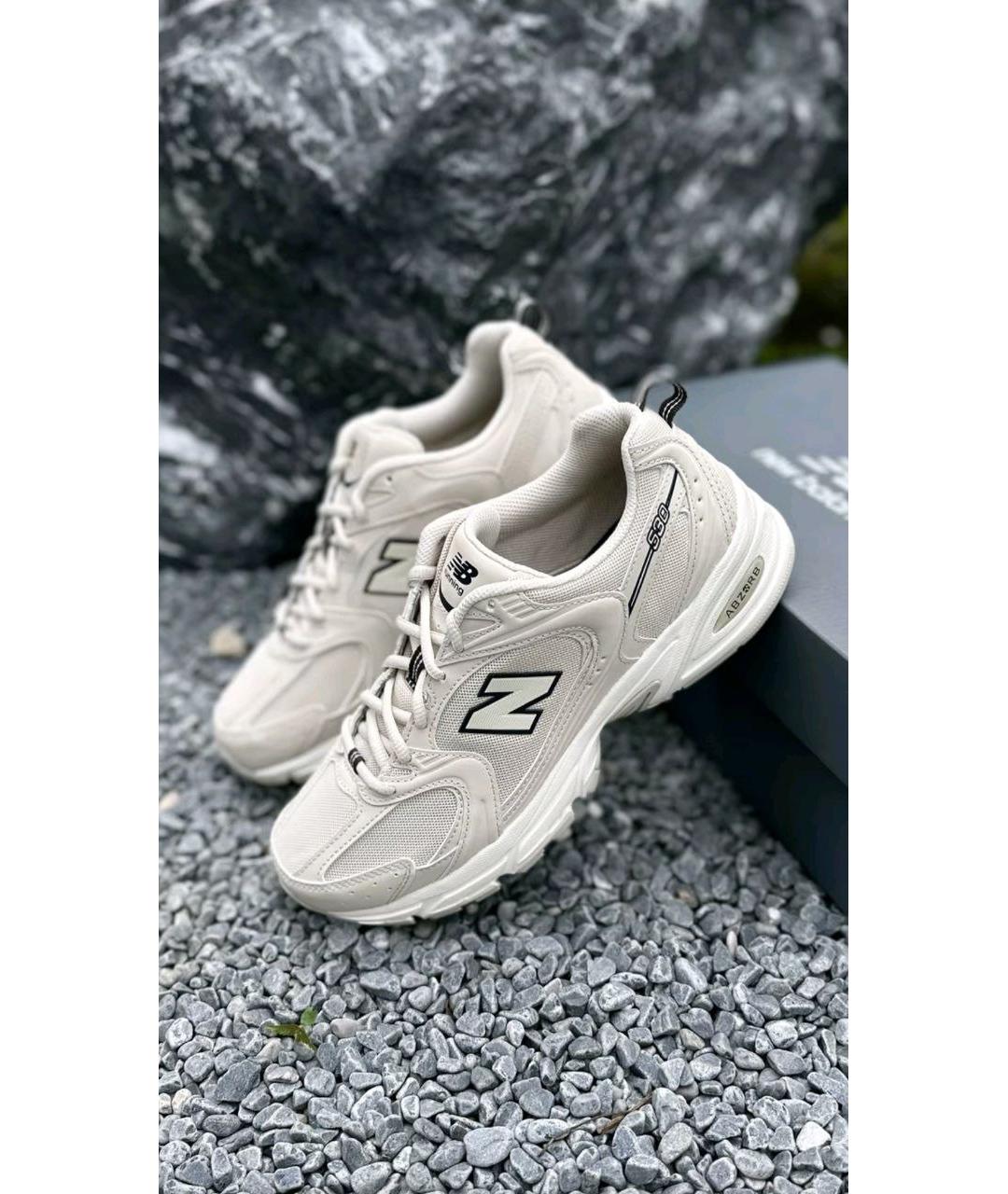 NEW BALANCE Бежевые текстильные низкие кроссовки / кеды, фото 5