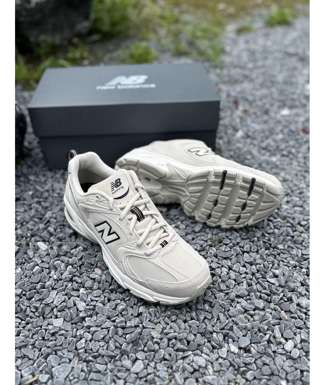 NEW BALANCE Бежевые текстильные низкие кроссовки / кеды, фото 3