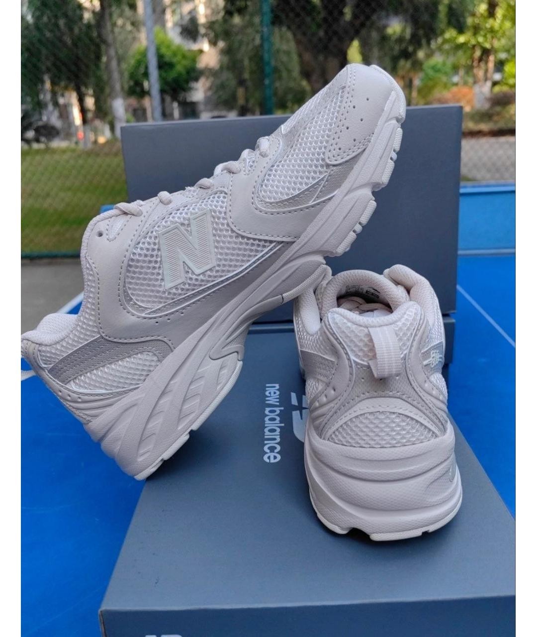 NEW BALANCE Бежевые текстильные низкие кроссовки / кеды, фото 2
