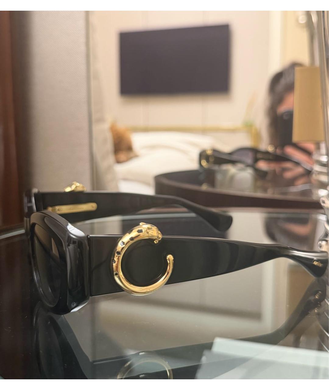 CARTIER Черные пластиковые солнцезащитные очки, фото 2