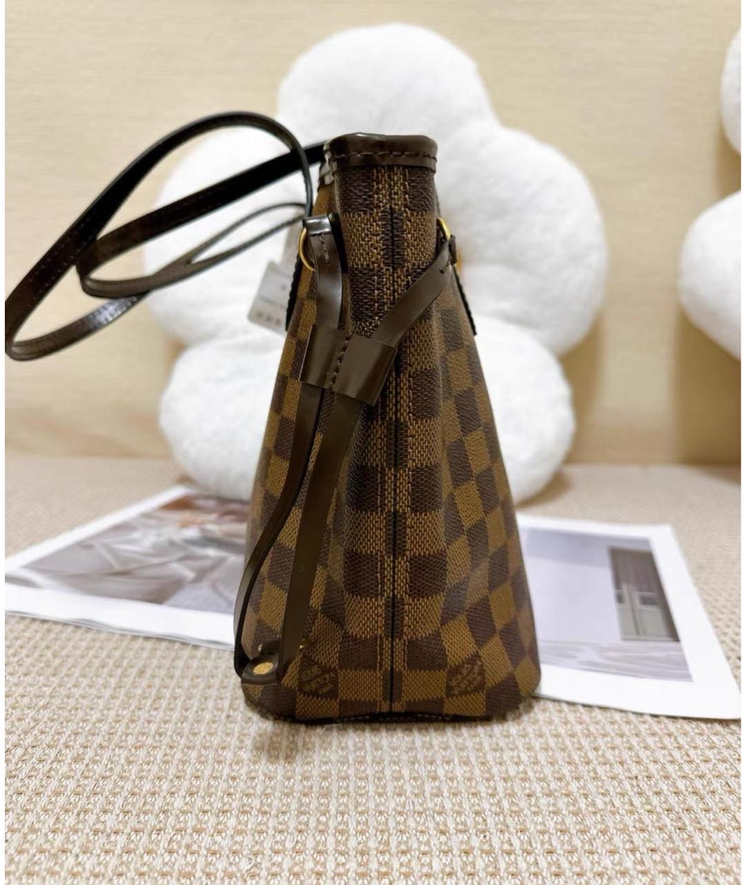LOUIS VUITTON Коричневая сумка тоут из канвы, фото 3