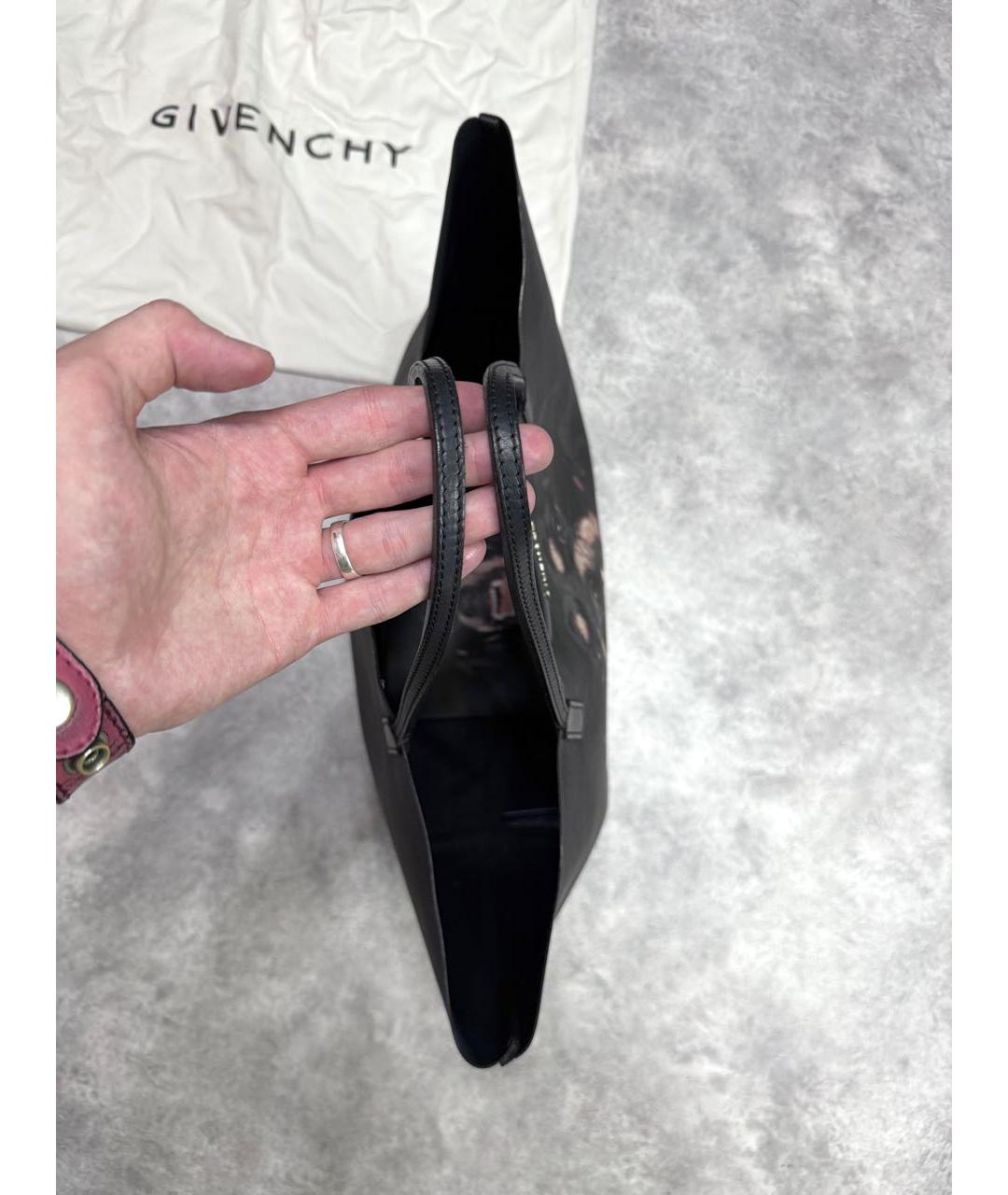 GIVENCHY Черная кожаная сумка тоут, фото 3