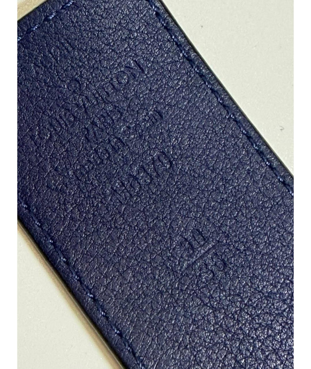 LOUIS VUITTON Черный кожаный ремень, фото 5