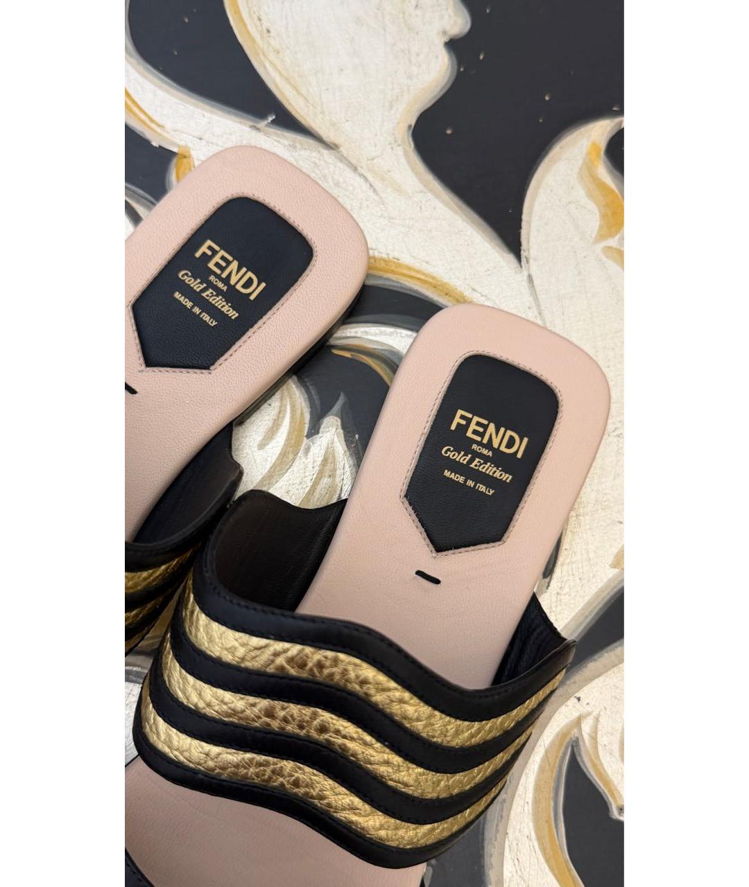 FENDI Мульти кожаные сандалии, фото 2