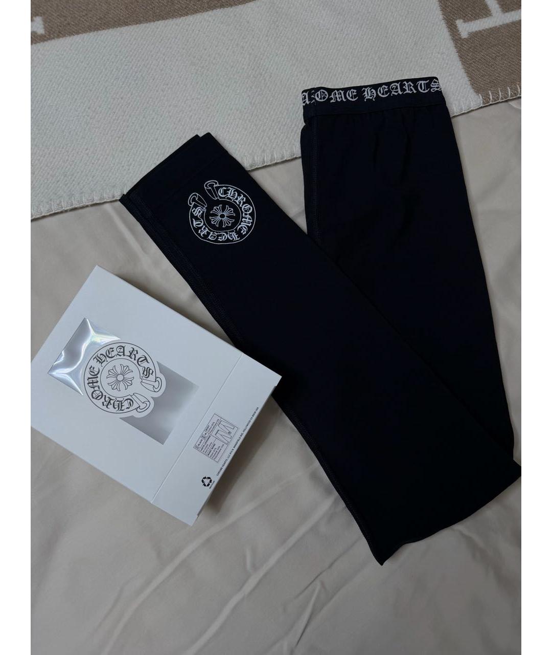CHROME HEARTS Черные леггинсы и велосипедки, фото 5