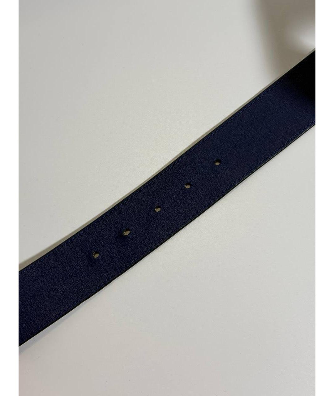 LOUIS VUITTON Черный кожаный ремень, фото 4