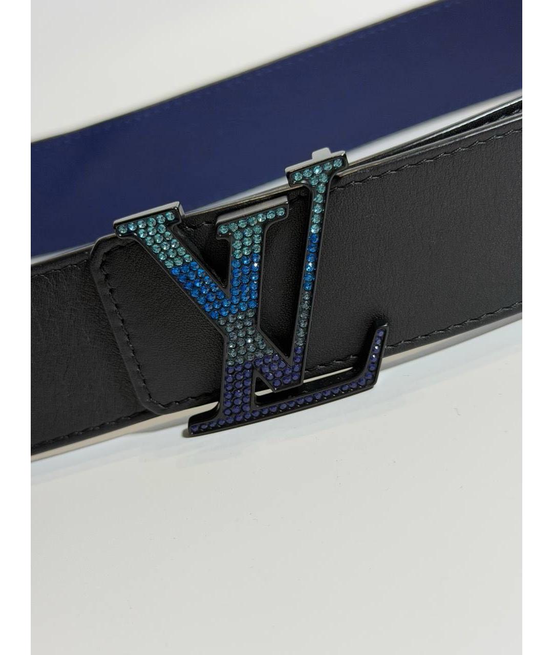 LOUIS VUITTON Черный кожаный ремень, фото 3