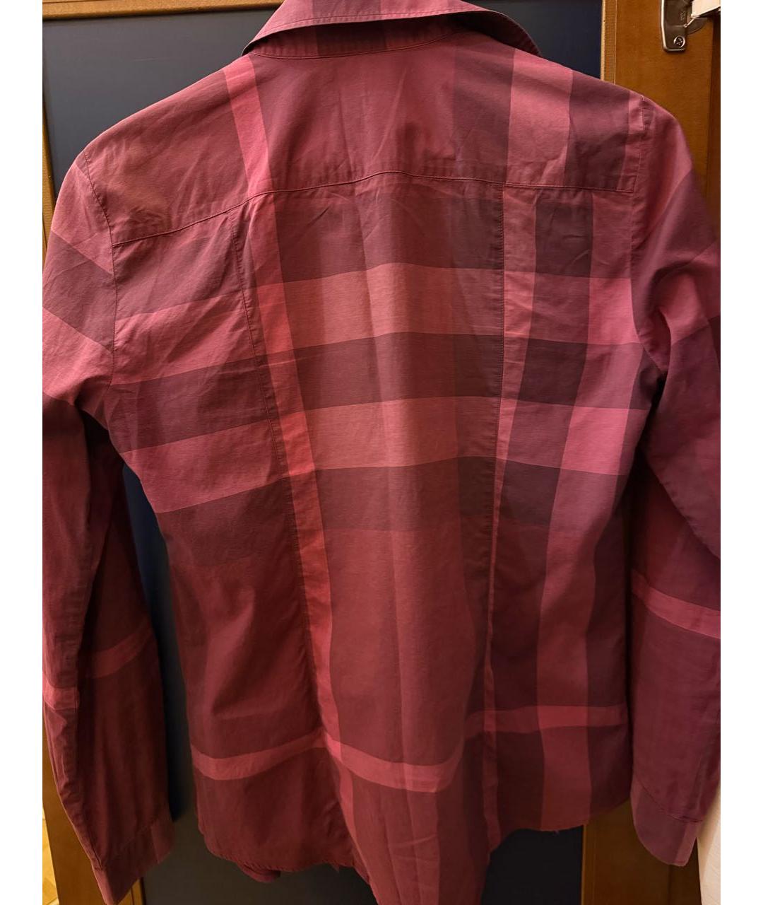 BURBERRY Бордовая хлопковая рубашка, фото 2