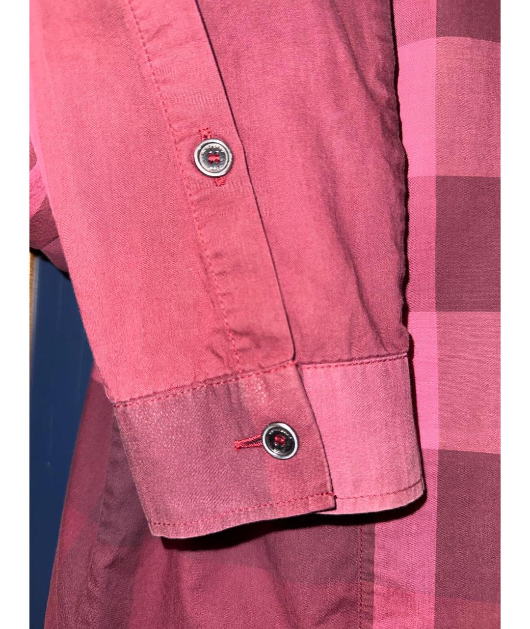 BURBERRY Бордовая хлопковая рубашка, фото 4