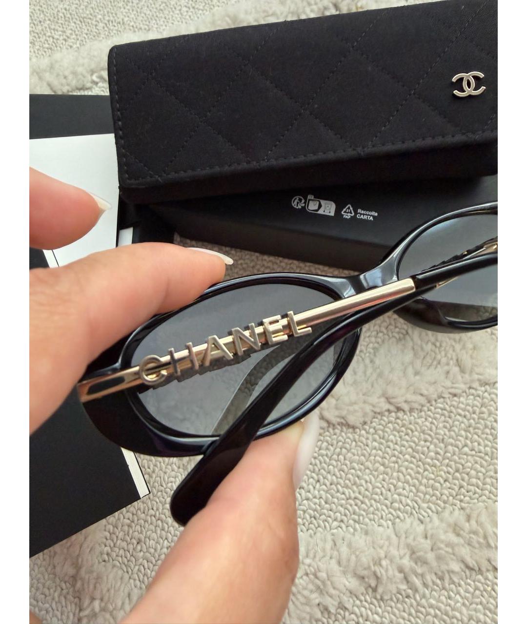 CHANEL Черные солнцезащитные очки, фото 4